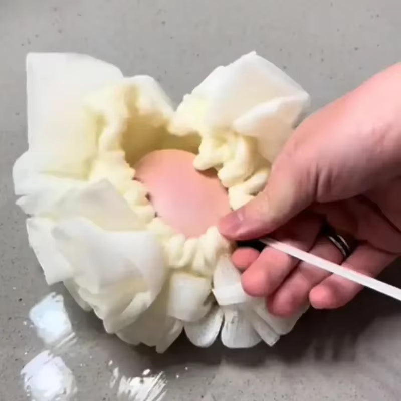 2-In-1 Bath Luffa Sponge Bath Bomb with Drawstring Soft Bath Luffa Dual Function Cotton Bath Luffa Shower Towel Set